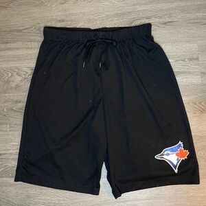 Black mesh Toronto Blue Jays drawstring moisture wick athletic shorts Medium